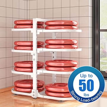 PXRACK Pots and Pans Organizer for Cabinet, 8 Tier Adjustable Pot and Pan Organizer Rack for Kitchen Under Cabinet Organization & Storage, Heavy Duty 21" Height Pot Organizer for Big Stockpots