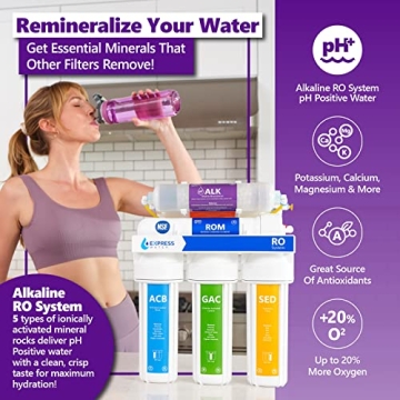 Express Water Reverse Osmosis Alkaline Filtration System for Family