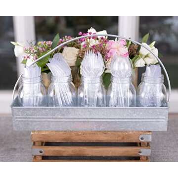 Party Bargains Disposable Cutlery set, SAPPHIRE Design, Clear Color, 360 Pieces: 180 Forks, 120 Spoons, 60 Knives