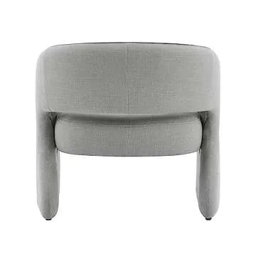 KISLOT Modern Accent Chair Elegant and Cozy Armchair for Living Room Bedroom Office, 34''W, Grey