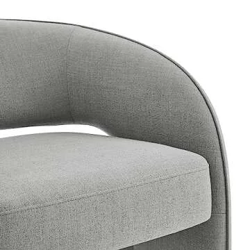 KISLOT Modern Accent Chair Elegant and Cozy Armchair for Living Room Bedroom Office, 34''W, Grey