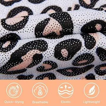 uideazone Gymnastics Leotards for Toddler Girls Kids 3t 4t 3-4 Years Old White Leopard Dance Unitards with Shorts 100