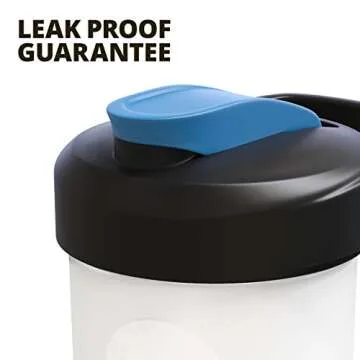 BluePeak Protein Shaker Bottle 28 oz with Dual Mixing Technology, Strong Loop Top, BPA Free, Shaker Balls & Mixing Grids Included - On-The-Go Large Protein Shakers (3 Pack - Yellow, Blue, Black)