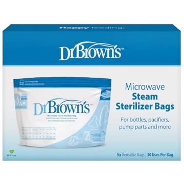 Dr. Brown's Microwave Steam Sterilizer Bags - 30 Uses for Travel & Baby Care
