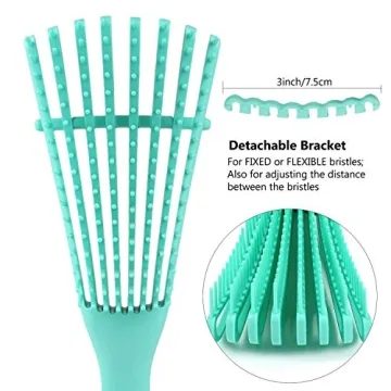 Xxtylo Detangling Brush for Natural Hair Detangler Brush for Afro 3a to 4c Kinky Wavy, Curly, Coily Hair, Detangle Easily Wet/Dry/Long Hair for Beautiful Shiny Curls(2 Pack, Green&Pink)