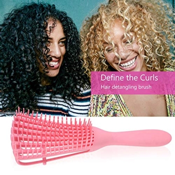 Xxtylo Detangling Brush for Natural Hair Detangler Brush for Afro 3a to 4c Kinky Wavy, Curly, Coily Hair, Detangle Easily Wet/Dry/Long Hair for Beautiful Shiny Curls(2 Pack, Green&Pink)