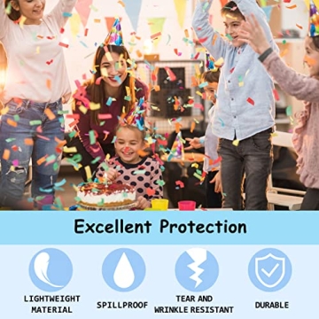 Light Blue Gingham Tablecloth 3 Pack for Parties Weddings