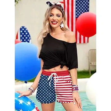 4th of July Star Stripe Boardshorts for Women