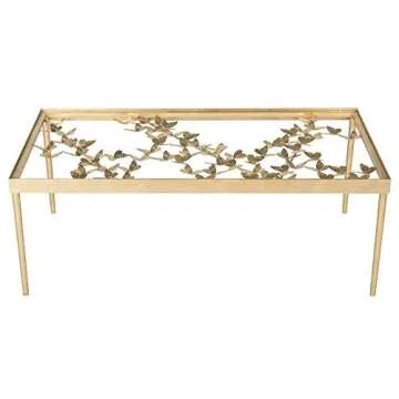 SAFAVIEH Antique Gold Butterfly Coffee Table - Elegant Design