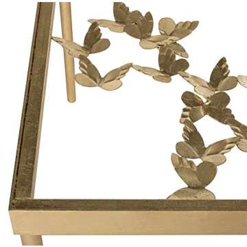 SAFAVIEH Home Collection Rosalia Butterfly Coffee Table, Antique Gold