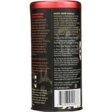 The Republic of Tea - Good Hope Vanilla Herbal Red Tea, Naturally Caffeine-Free African Rooibus - 36 Tea Bags