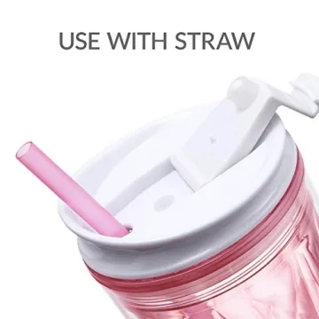 Cupture Crystal Click & Seal Shake Tumbler Cup for Hot or Cold Drinks - 22 oz (Pink Rose)