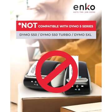 enKo Compatible for Dymo 30252 Labels - 12 Rolls of 4,200 Address & Shipping Labels