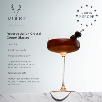 Viski Reserve Julien Coupe Martini Glass Set 4