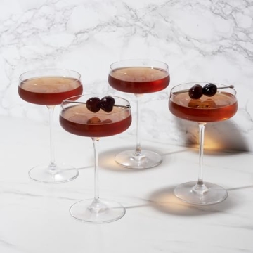 Viski Reserve Julien Coupe Martini Glass Set 4