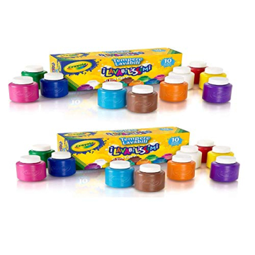Crayola Kids' Washable Paint, Vibrant Assorted Colors, 10 Pack