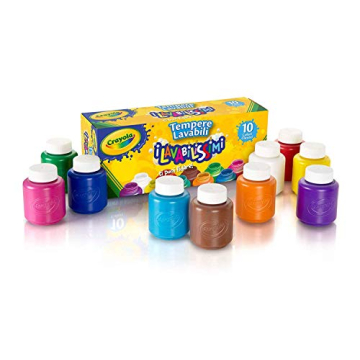 Crayola Kids' Washable Paint, Vibrant Assorted Colors, 10 Pack