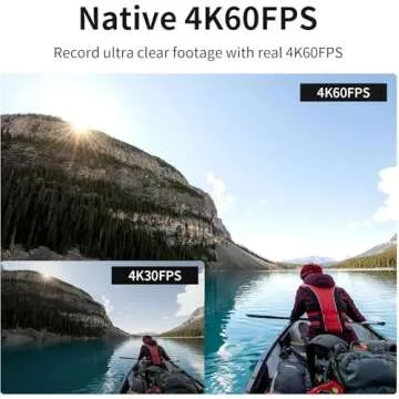 SJCAM SJ8Pro Native 4K60fps Action Camera with 170° FOV HDR, EIS Stabilization, 8X Slow-Mo Zoom, To...