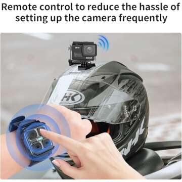 SJCAM SJ8Pro Native 4K60fps Action Camera with 170° FOV HDR, EIS Stabilization, 8X Slow-Mo Zoom, Touch Screen, Support External Mic&Remote Control, Underwater Waterproof Camera, with Helmet/Bike Kits