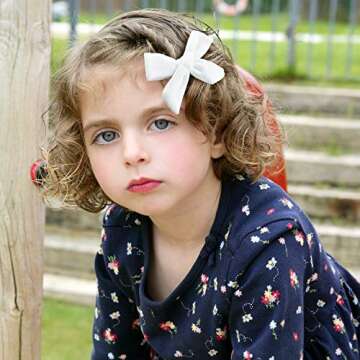 CEELGON 20 Toddler Hair Clips, Velvet Bows for Girls