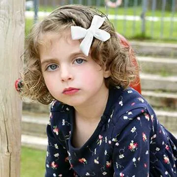 CEELGON 20 Toddler Hair Clips, Velvet Bows for Girls