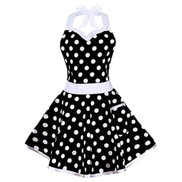 Violet Mist Sweetheart Polka Dot Apron for Women
