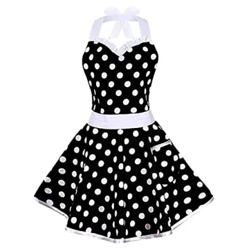 Violet Mist Sweetheart Polka Dot Apron for Women