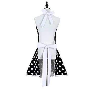 Violet Mist Sweetheart Polka Dot Apron for Women