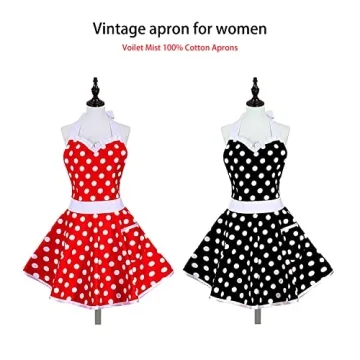 Violet Mist Sweetheart Polka Dot Apron for Women