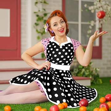 Violet Mist Sweetheart Polka Dot Apron for Women