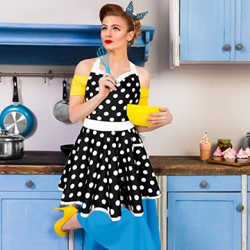 Violet Mist Sweetheart Polka Dot Apron for Women