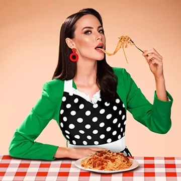 Violet Mist Sweetheart Polka Dot Apron for Women