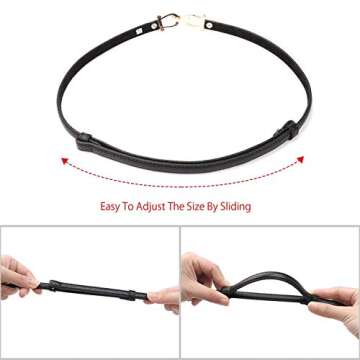 JASGOOD Leather Skinny Women Belt Thin Waist Belts for Dresses up to 37 Inches with Golden Buckle 3 Pack(Black+Brown+White,Waist Size Below 37 Inches)