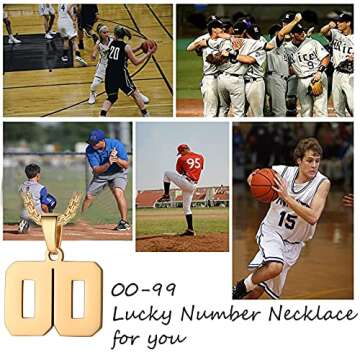 Personalized Number Necklace for Athletes - Unique Gift