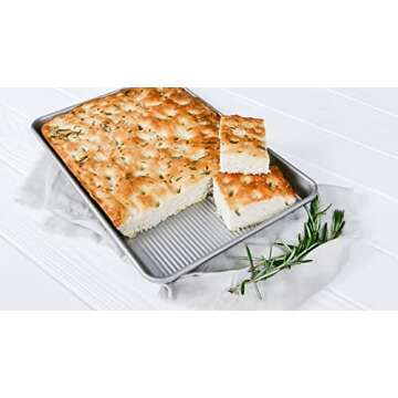 USA Pan Nonstick Half Sheet Pan and Quarter Sheet Pan, Set of 2, Aluminized Steel