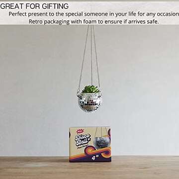 DADO 4" Disco Ball Planter for Indoor Plants