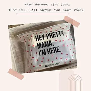 Lucky Love Diaper Bag Organizing Pouches | Set of 4 Including Diaper Clutch | Dry Wet Bag (White & Black)