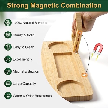 ROCIRLAB Bamboo Charcuterie Board Set for Entertaining