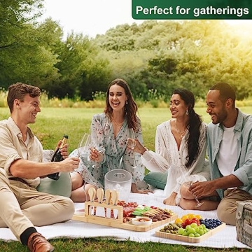 ROCIRLAB Bamboo Charcuterie Board Set for Entertaining