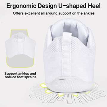 CADIDL Cheer Shoes Women White Cheerleading Shoes for Girls & Youth 7 (M) US