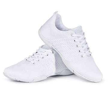 CADIDL Cheer Shoes Women White Cheerleading Shoes for Girls & Youth 7 (M) US