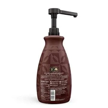 Dutched Chocolate Café Sauce™ by Hollander Chocolate Co. | Perfect for the Professional or Home Barista | Rainforest Alliance Certified | Net Wt. 89 oz (64 fl. Oz.) Large Bottle (PUMP Included)