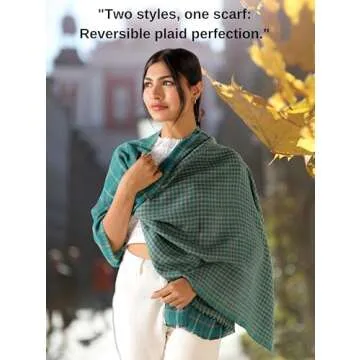 AUZURE Classic Plaid Scarf - Stylish & Warm Accessory