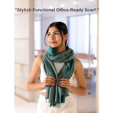AUZURE Classic Plaid Scarf - Stylish & Warm Accessory