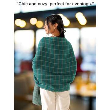 AUZURE Classic Plaid Scarf - Stylish & Warm Accessory