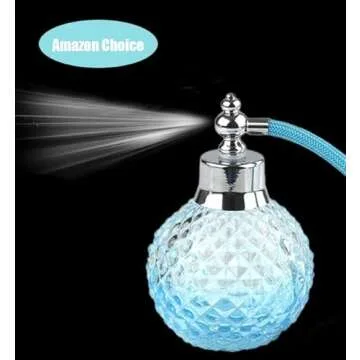 Topvane 100ML Vintage Crystal Glass Perfume Bottle Spray Atomizer Refillable Purple Pineapple Pattern Design Sprayer. (blue)