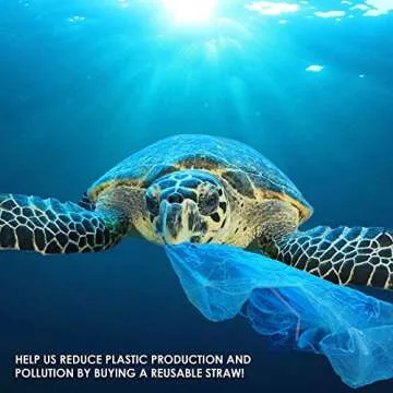 Reusable Stainless Steel Drinking Straws with Silicone Tips - Set of 8 10.5 & 8.5 Inch Diameter 0.31&0.24", 2 Long Cleaning Brushes, Eco Bag - Metal Straws For 20-30oz Yeti RTIC Ozark Tervis Tumblers