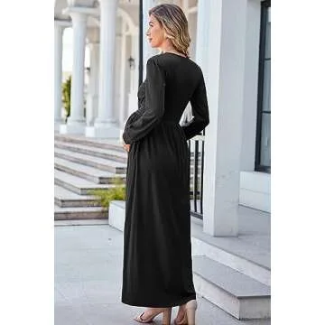 OUGES Maternity Maxi Dress for Baby Showers & More