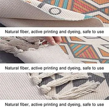 Boho Rug Multicolored Powder pigments Background Selective Focus Area Carpet Patio Hallway Runner Mat Pad Minimalist Home Decor for Living Room Bedroom Indoor Outdoor