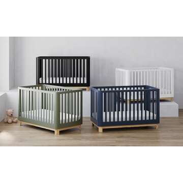 Storkcraft Santos 3-in-1 Convertible Crib (Natural) – GREENGUARD Gold Certified, Converts to Toddl...